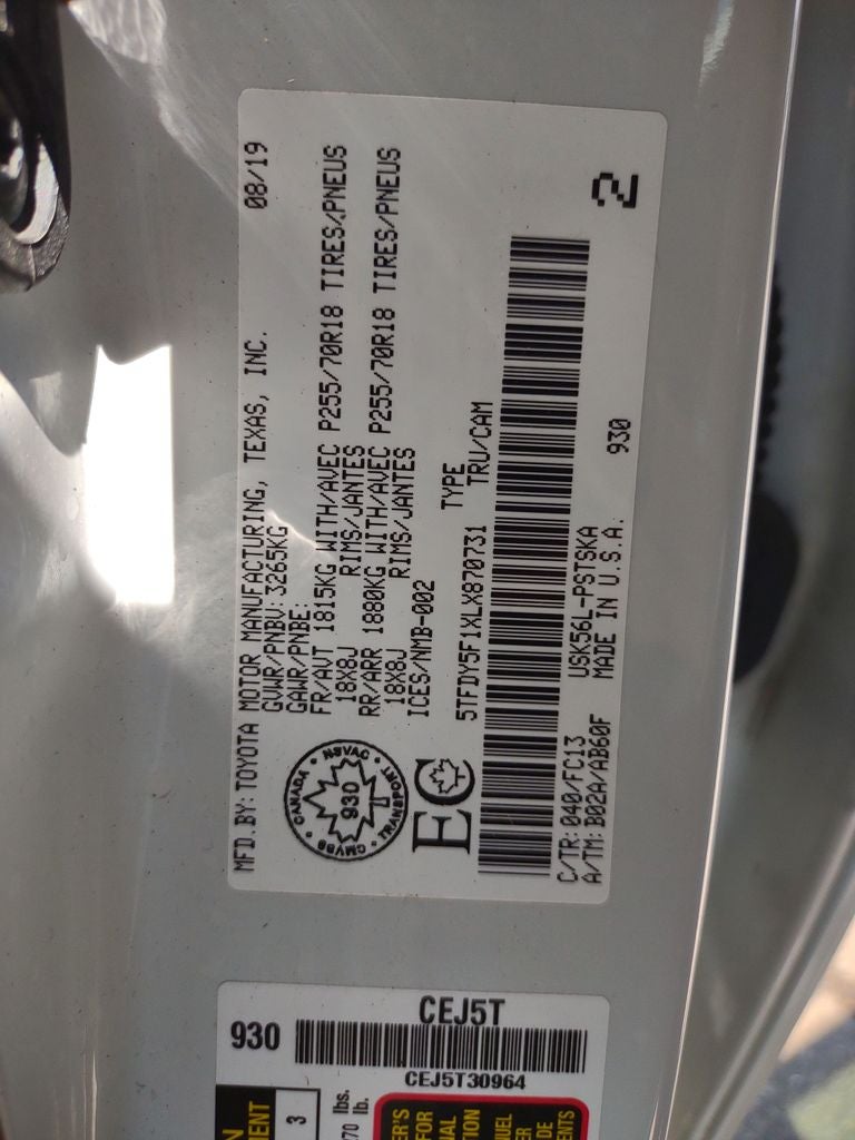2020 Toyota Tundra SR5